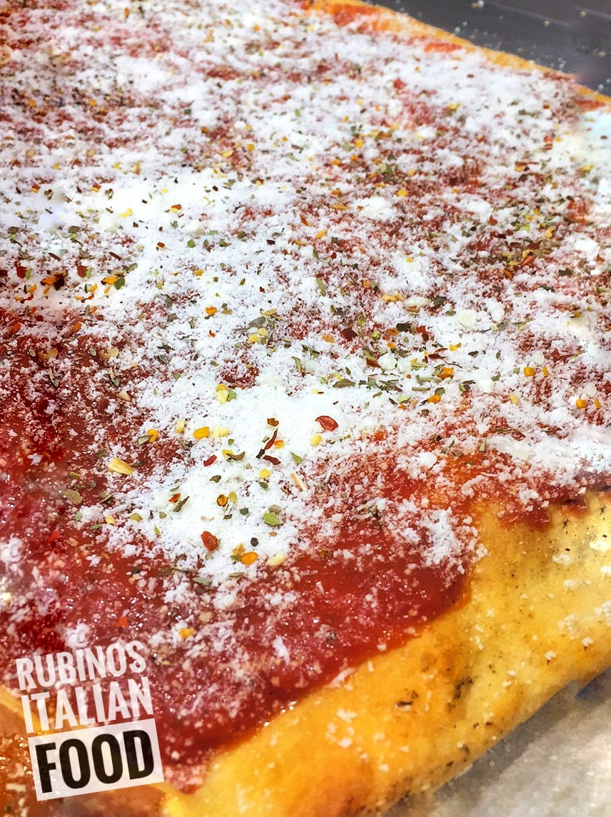 Sicilian Pizza Pie Italian Food Italian Market Rubino S Italian Foods   Sicilian Pizza Pie 